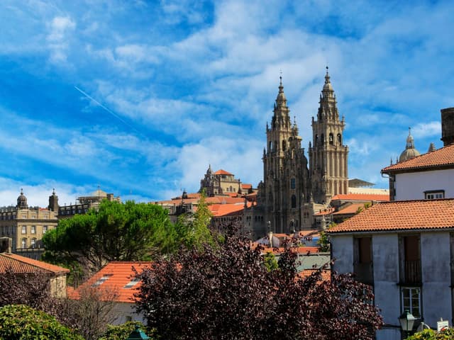 The Cathedral of Santiago de Compostela, the final destination of every Camino de Santiago route