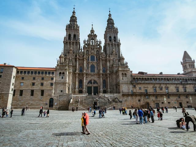 The Cathedral of Santiago de Compostela, the final destination for all Camino de Santiago pilgrims